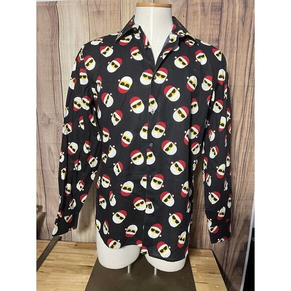 North Pole Trading Co Mens Christmas Santa Shirt Button Down - Picture 3 of 11